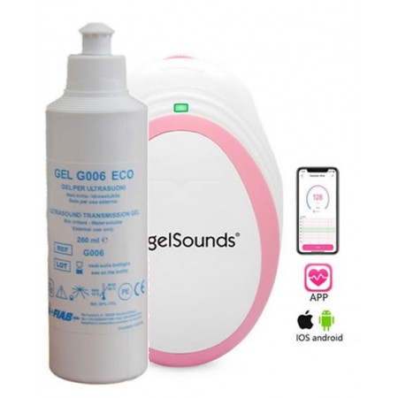 AngelSounds Mini FETAL DOPPLER z aplikacijo in ultrazvočnim gelom AngelSounds Mini FETAL DOPPLER z aplikacijo in ultrazvočnim gelom